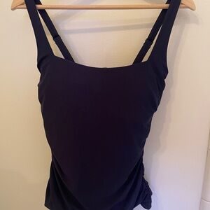 Athleta Navy Fitted Tankini Top